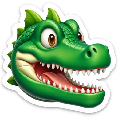Un avión con cara de cocodrilo  sticker