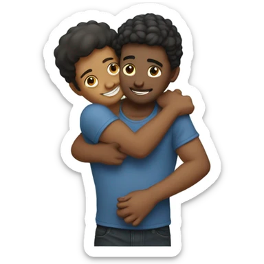 Two bff hug sticker