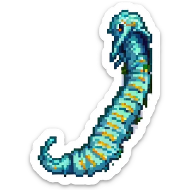 MRI parasitic embryo, digital, fetal small shape, eerie, horror, pupa, crystalis, in-utero, sea-life, siphonophore, polyp, Cnidaria sticker