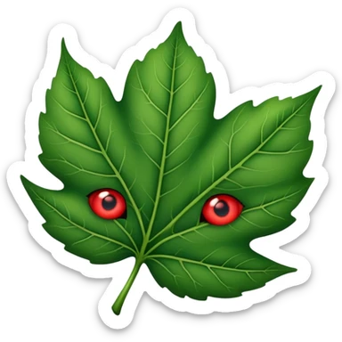 Leaf res eyes sticker