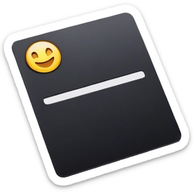 A black card and a white card without print sticker