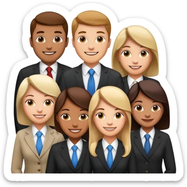 equipo empleados oficina sticker