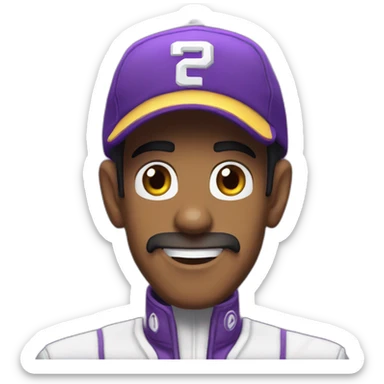 Lewis Hamilton as Waluigi sticker