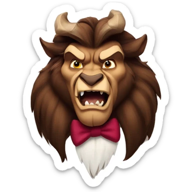 beast from beauty and the beast  sticker