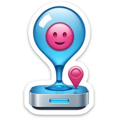 Ozon order pickup point in the brand's blue (digital blue) and raspberry colors sticker