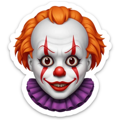 The clown from the movie IT With a little orange hair with the scary lip sticker
