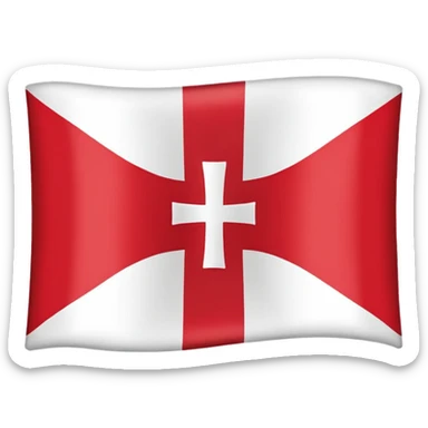 Danish flag with yellow cross instead of white sticker