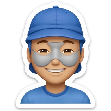 👌😁🧢 Combine these emojis and please, no body, just the head. sticker