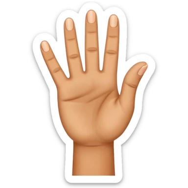 Mano con 3 dedos levantados sticker