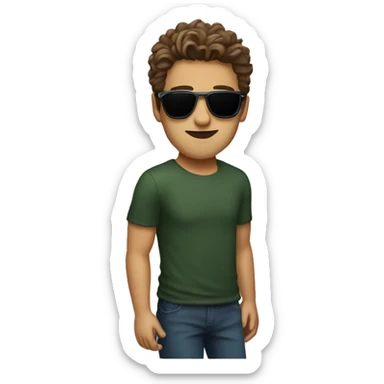 zach bryan with star sunglasses  sticker