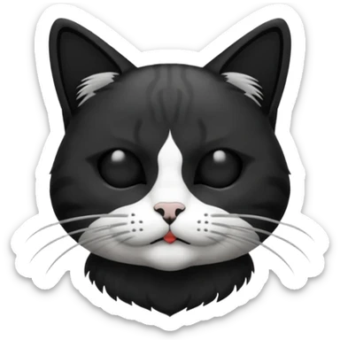 cat mafia corleone dead, eyes X sticker