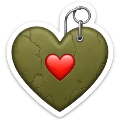 Army fatigue heart sticker