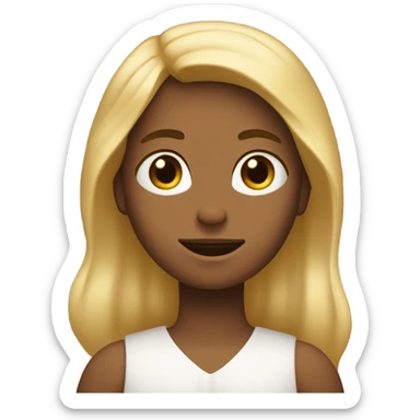 Jésus avec une petite fille blanche et brune sticker