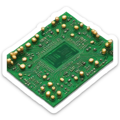 3d circuit board sticker