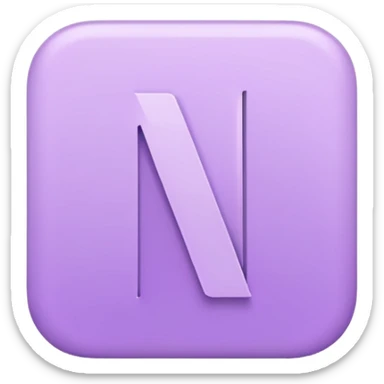 Netflix aesthetic "N" logo in pastel purple sticker