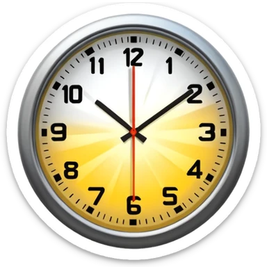 A close-up of a clock with sharply defined numbers and glowing hands, captured in dramatic lighting. The second hand is blurred into multiple trailing streaks to show rapid ticking, creating a sense of urgency and fast-passing time. sticker