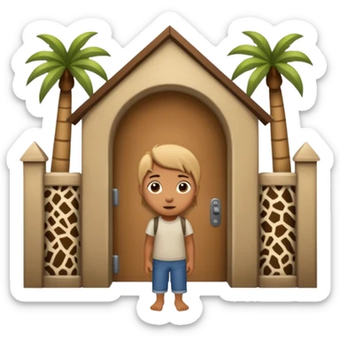 entrada de un zoo y que vean animales  sticker