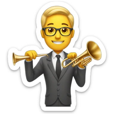 working at home until after family trumpet class sticker