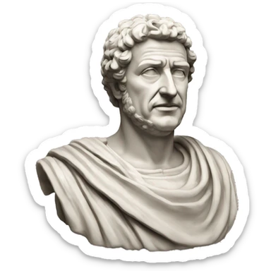 estatua de Marco Aurelio emperador estoico, lagrimas de alegria sticker