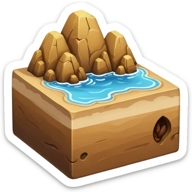 blocco di arenaria, si vedono bene gli strati sticker