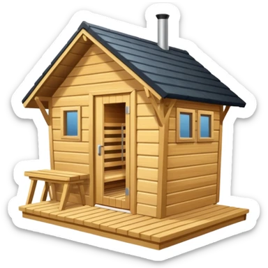 lag den mer som en rundt firkant og sort, også kan det stå SAUNA på sticker