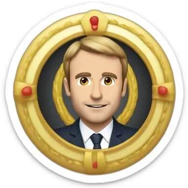 Macron with cockade sticker