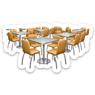 un comedor  de cafeteria sticker