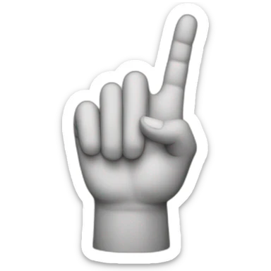 hand with the thumb raised, along with the index finger and the others lowered sticker