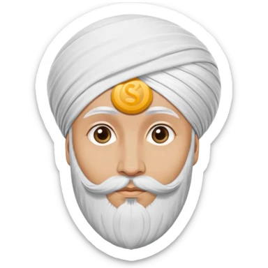 Sikh man with circular turban sticker