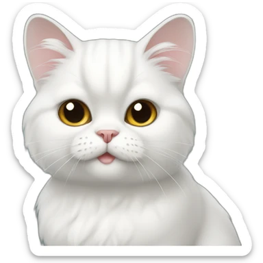 white persian chinchilla cat sticker