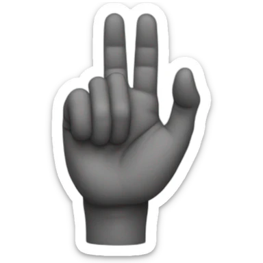 hand with thumb and index finger extended sticker