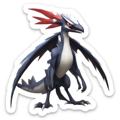 Edgy Cool Nargacuga-Noivern-Latias-Silvally-Pokémon Full Body sticker