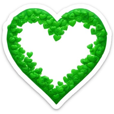 Green heart sticker