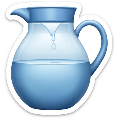 water jug, ceramic pitcher with water sticker