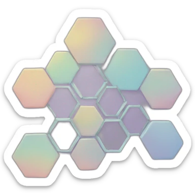 hexagon, scheme, drawing sticker
