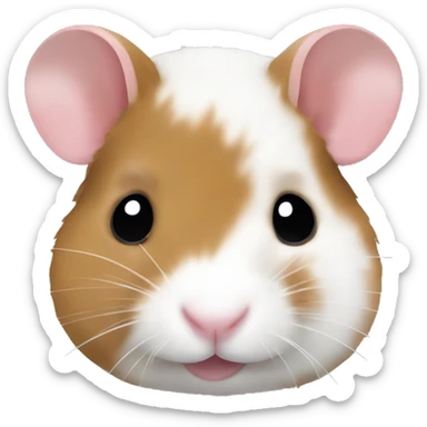 brown and white Syrian hamster sticker