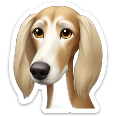 sleepy Saluki sticker