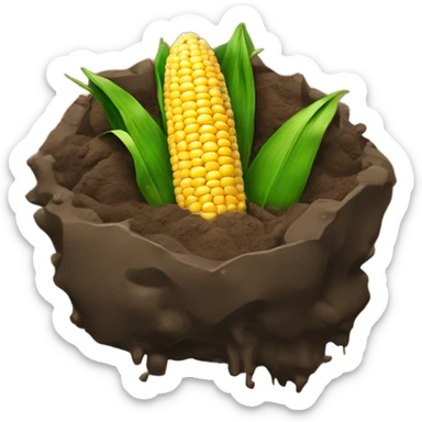 Chunk of mud with corn in it sticker