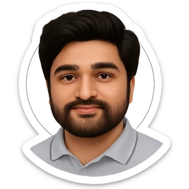 Create a custom emoji from the provided photo for Slack. Remove the background and crop to the face and shoulders. Focus on making the face closely match the original photo in shape and features, keeping it true to the original without unnatural alterations. Add a well-groomed beard and mustache that matches the person's style. Format the emoji in a circular shape with a transparent background, suitable for Slack custom emoji upload. sticker