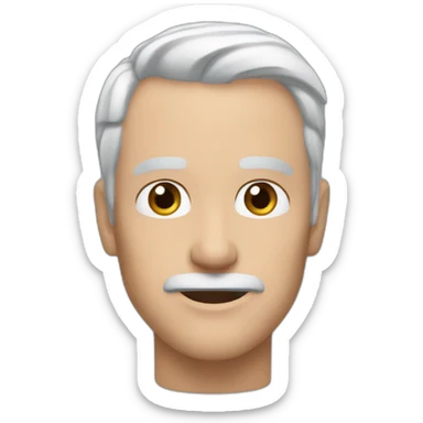 Steve-aged-63 blue eyes no tache sticker