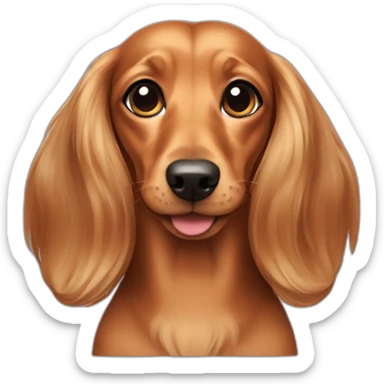 Dashchund long hair sticker