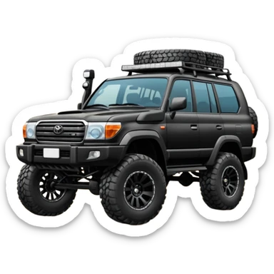 Toyota landcr new model black color modified sticker