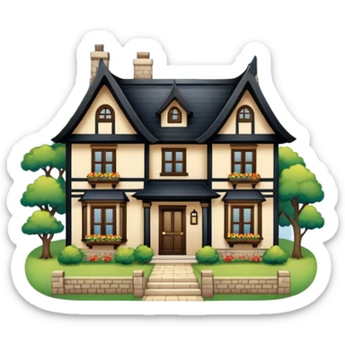 balance with a traditional house on one side and a variety of figures (single person, unmarried couple, etc.) on the other. sticker