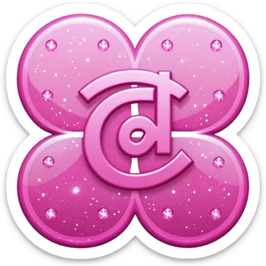 glitter pink simbolo Douyin sticker