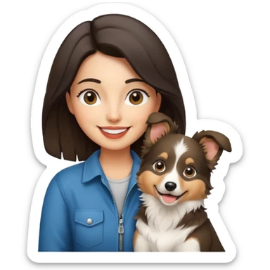 Collie puppy with a cool Latina photographer  sticker