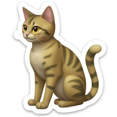 Ukrainian military cat (air defense) sticker