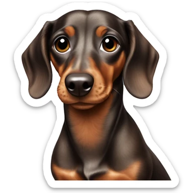 Brown Dapple mini dachshund sticker