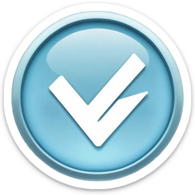 L’image montre une icône de coche blanche à l’intérieur d’un cercle bleu clair, sur un fond noir. Cette coche symbolise généralement une validation, une confirmation ou une action réussie. C’est un symbole couramment utilisé dans les interfaces utilisateur pour indiquer que quelque chose a été fait correctement ou approuvé.
 sticker