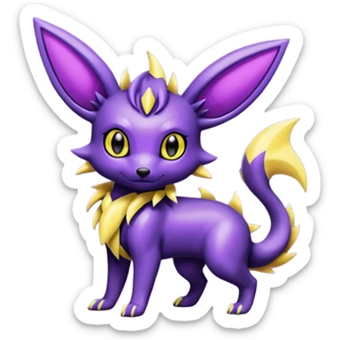 Purple Shiny Umbreon-Salandit-Jolteon-fusion sticker
