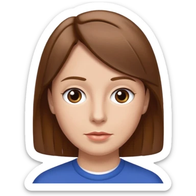 Terry Coldwell with brown hair sticker